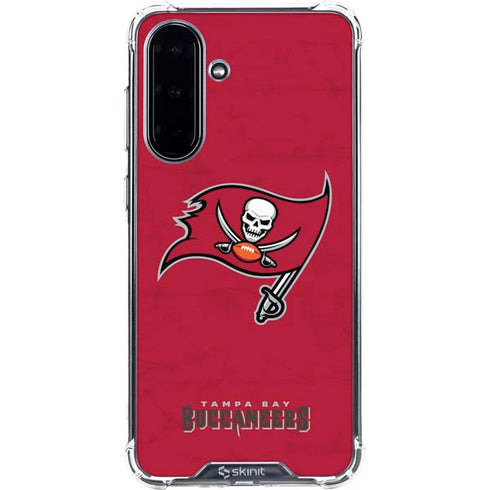 NFL Tampa Bay Buccaneers Distressed Galaxy A36 5G Clear Case