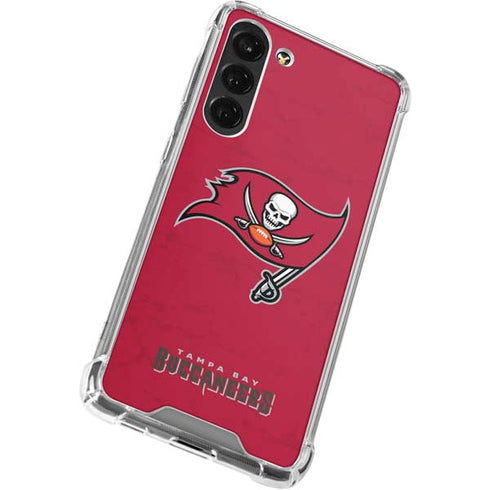NFL Tampa Bay Buccaneers Distressed Galaxy S24 FE Clear Case