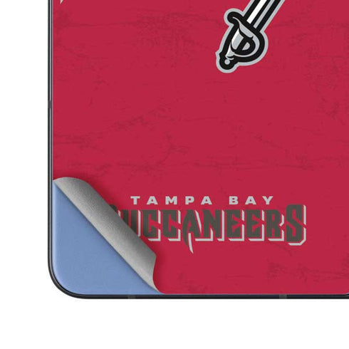 NFL Tampa Bay Buccaneers Distressed Galaxy Z Fold5 5G Skin