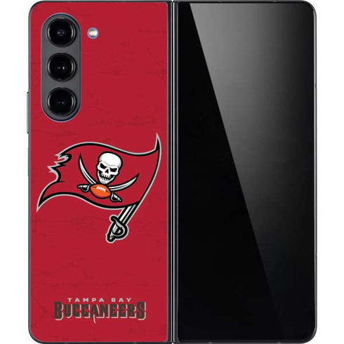 NFL Tampa Bay Buccaneers Distressed Galaxy Z Fold5 5G Skin