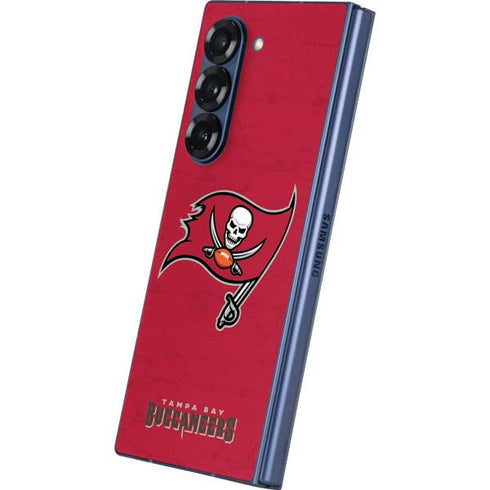 NFL Tampa Bay Buccaneers Distressed Galaxy Z Fold6 Skin