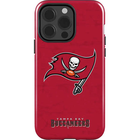 NFL Tampa Bay Buccaneers Distressed iPhone 15 Pro Impact Case