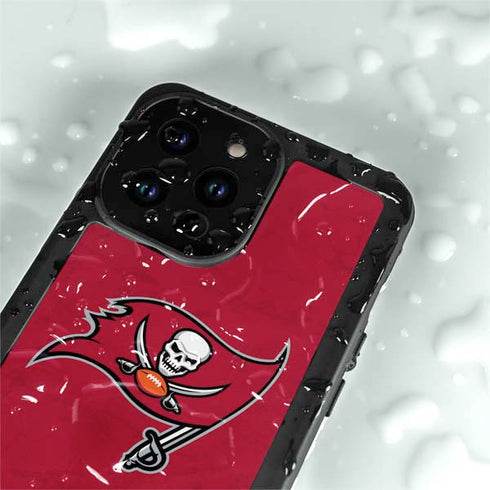 NFL Tampa Bay Buccaneers Distressed iPhone 15 Pro Waterproof Case