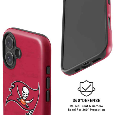 NFL Tampa Bay Buccaneers Distressed iPhone 16 Magsafe Impact Case