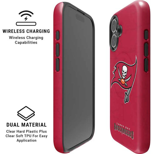 NFL Tampa Bay Buccaneers Distressed iPhone 16 Magsafe Impact Case