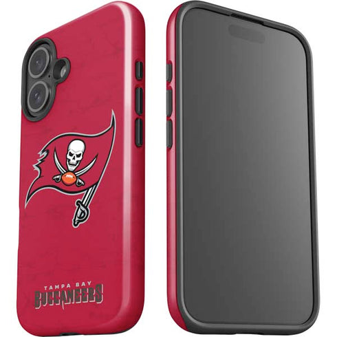 NFL Tampa Bay Buccaneers Distressed iPhone 16 Plus Impact Case