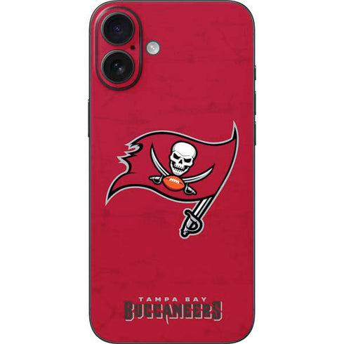 NFL Tampa Bay Buccaneers Distressed iPhone 16 Plus Skin