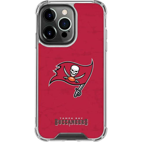 NFL Tampa Bay Buccaneers Distressed iPhone 16 Pro Clear Case