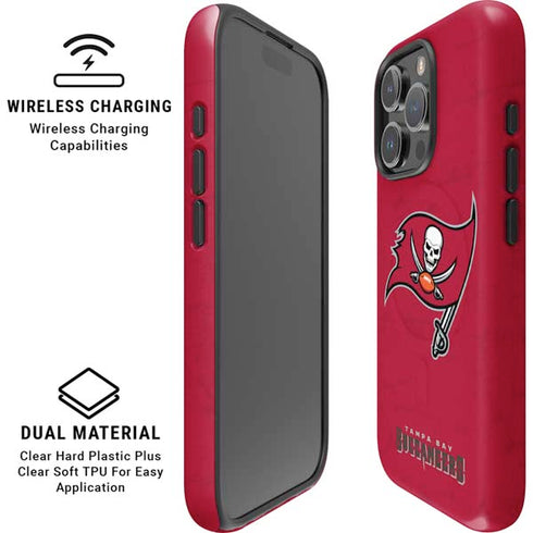 NFL Tampa Bay Buccaneers Distressed iPhone 16 Pro Magsafe Impact Case