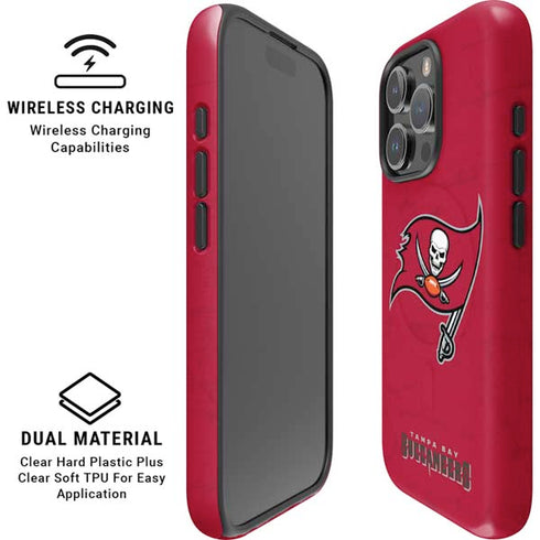 NFL Tampa Bay Buccaneers Distressed iPhone 16 Pro Max Magsafe Impact Case