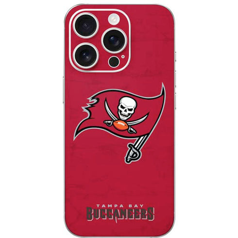 NFL Tampa Bay Buccaneers Distressed iPhone 16 Pro Skin