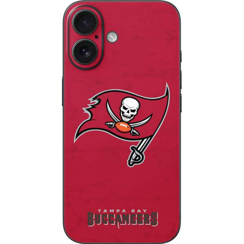 NFL Tampa Bay Buccaneers Distressed iPhone 16 Skin