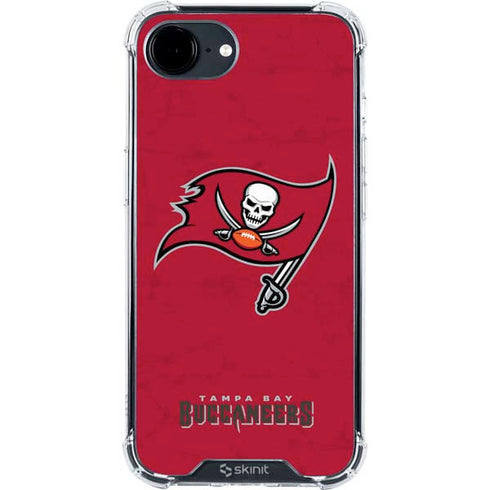 NFL Tampa Bay Buccaneers Distressed iPhone 16e Clear Case