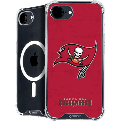 NFL Tampa Bay Buccaneers Distressed iPhone 16e MagSafe Case
