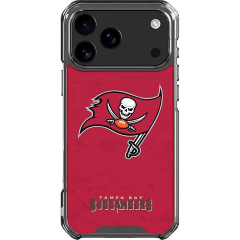 NFL Tampa Bay Buccaneers Distressed iPhone 18 Pro Max Clear Case
