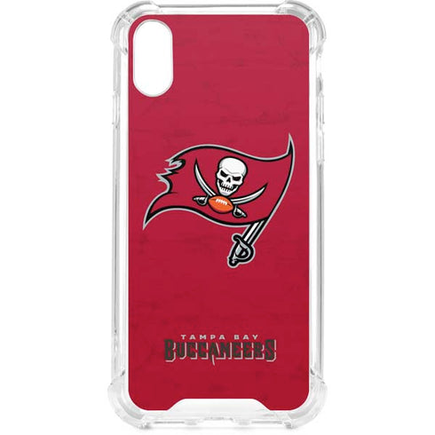 NFL Tampa Bay Buccaneers Distressed iPhone XS Clear Case