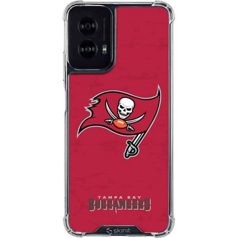 NFL Tampa Bay Buccaneers Distressed Moto G Power 5G (2024) Clear Case