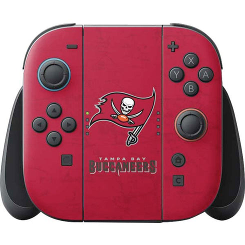 NFL Tampa Bay Buccaneers Distressed Nintendo Switch 2 (2025) Joy-Con Controller Skin