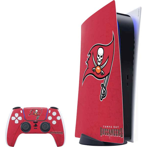 NFL Tampa Bay Buccaneers Distressed PlayStation PS5 Skins