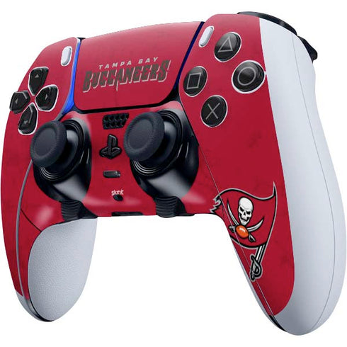 NFL Tampa Bay Buccaneers Distressed PS5 DualSense Edge Pro Controller Skin