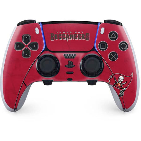 NFL Tampa Bay Buccaneers Distressed PS5 DualSense Edge Pro Controller Skin