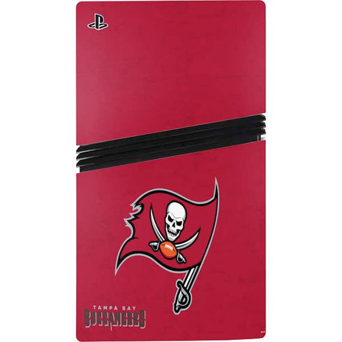 NFL Tampa Bay Buccaneers Distressed PS5 Pro Console Skin