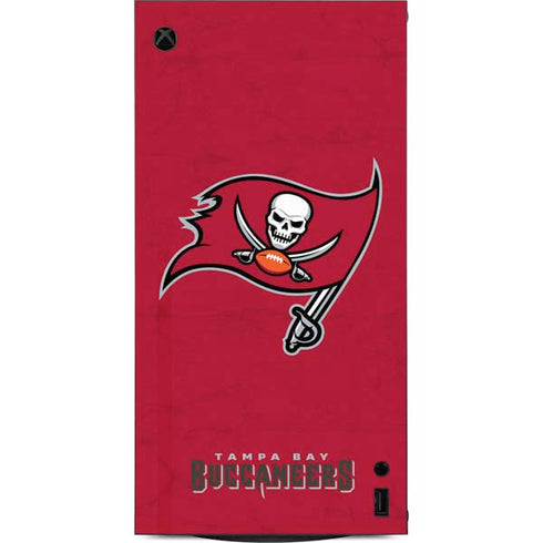 NFL Tampa Bay Buccaneers Distressed XBox Series X Digital Edition Console Skin