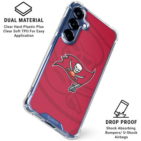 NFL Tampa Bay Buccaneers Double Vision Galaxy S25 Clear Case