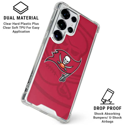 NFL Tampa Bay Buccaneers Double Vision Galaxy S25 Ultra Clear Case