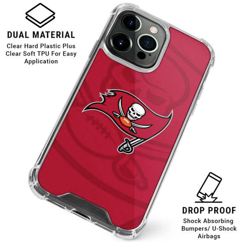 NFL Tampa Bay Buccaneers Double Vision iPhone 16 Pro Clear Case