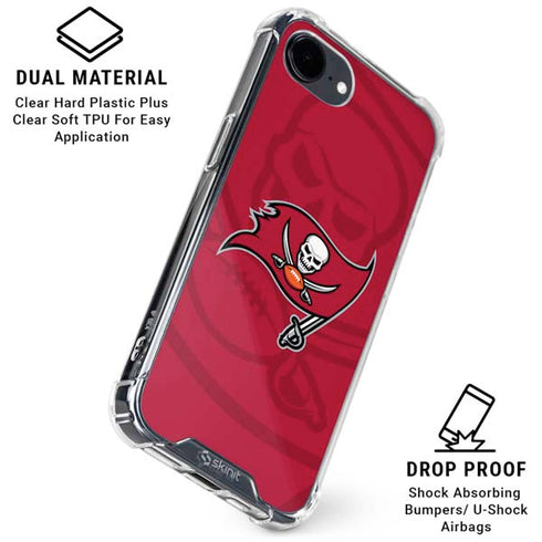 NFL Tampa Bay Buccaneers Double Vision iPhone 16e Clear Case