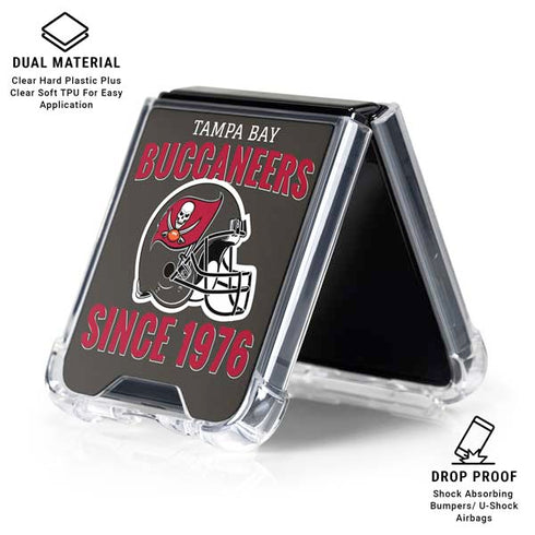 NFL Tampa Bay Buccaneers Helmet Galaxy Z Flip6 Clear Case