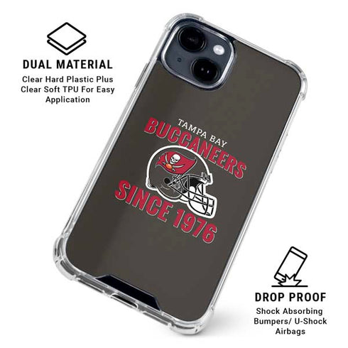 NFL Tampa Bay Buccaneers Helmet iPhone 15 Clear Case