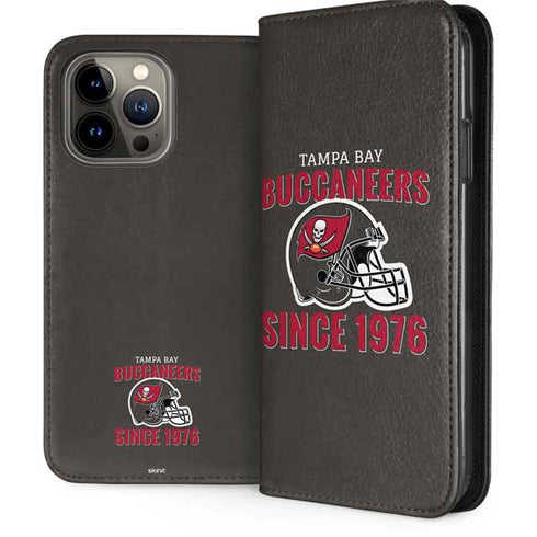 NFL Tampa Bay Buccaneers Helmet iPhone 15 Pro Max Folio Case