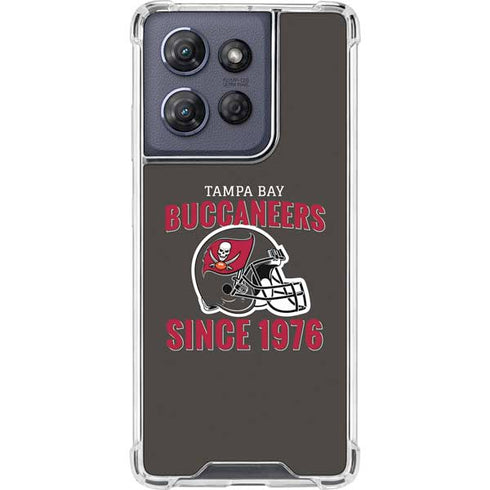 NFL Tampa Bay Buccaneers Helmet Moto G 5G (2025) Clear Case