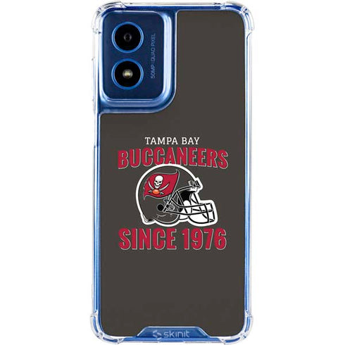 NFL Tampa Bay Buccaneers Helmet Moto G Play 4G (2024) Clear Case