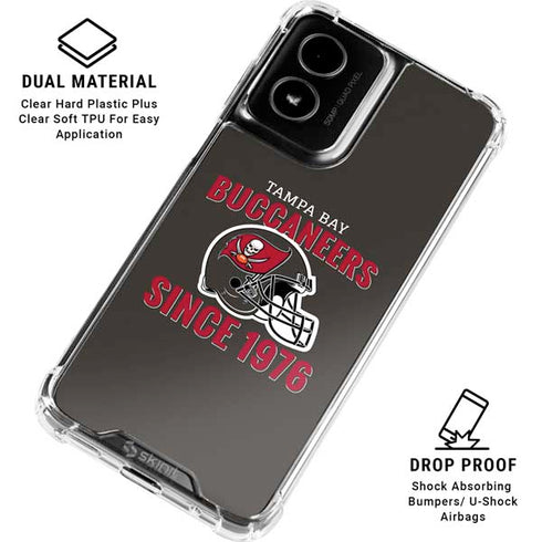 NFL Tampa Bay Buccaneers Helmet Moto G Power 5G (2024) Clear Case