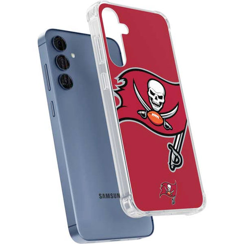 NFL Tampa Bay Buccaneers Large Logo Galaxy A55 5G Clear Case