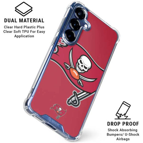 NFL Tampa Bay Buccaneers Large Logo Galaxy S25 FE Clear Case