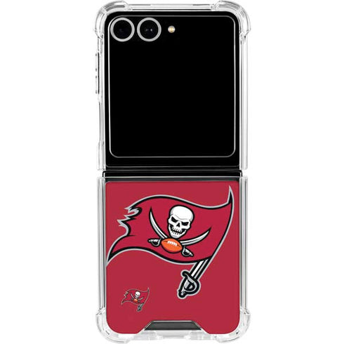 NFL Tampa Bay Buccaneers Large Logo Galaxy Z Flip7 Clear Case