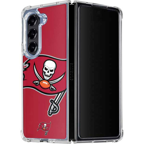 NFL Tampa Bay Buccaneers Large Logo Galaxy Z Fold5 5G Clear Case
