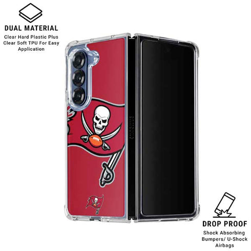 NFL Tampa Bay Buccaneers Large Logo Galaxy Z Fold7 Clear Case