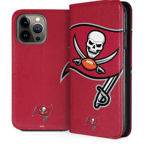 NFL Tampa Bay Buccaneers Large Logo iPhone 14 Pro Max Folio Case
