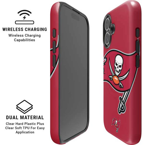 NFL Tampa Bay Buccaneers Large Logo iPhone 16 Magsafe Impact Case