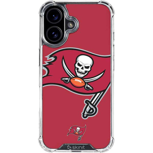 NFL Tampa Bay Buccaneers Large Logo iPhone 16 Plus Clear Case