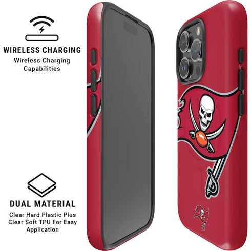 NFL Tampa Bay Buccaneers Large Logo iPhone 16 Pro Max Magsafe Impact Case