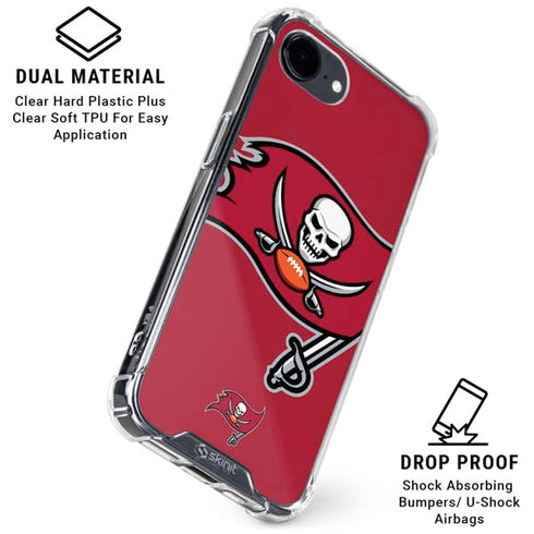 NFL Tampa Bay Buccaneers Large Logo iPhone 16e Clear Case