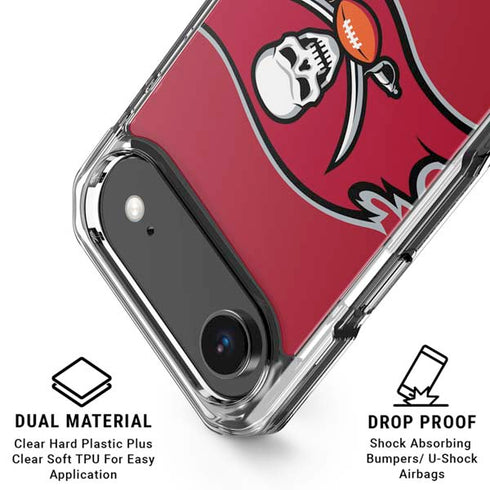 NFL Tampa Bay Buccaneers Large Logo iPhone 17 Air Clear Case