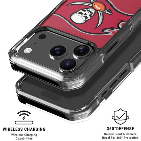 NFL Tampa Bay Buccaneers Large Logo iPhone 17 Pro Clear Case