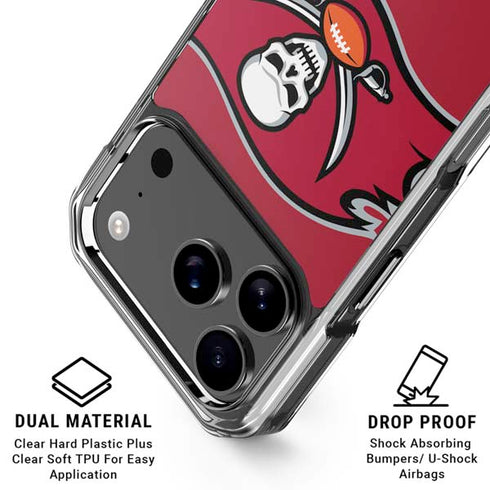 NFL Tampa Bay Buccaneers Large Logo iPhone 17 Pro Clear Case